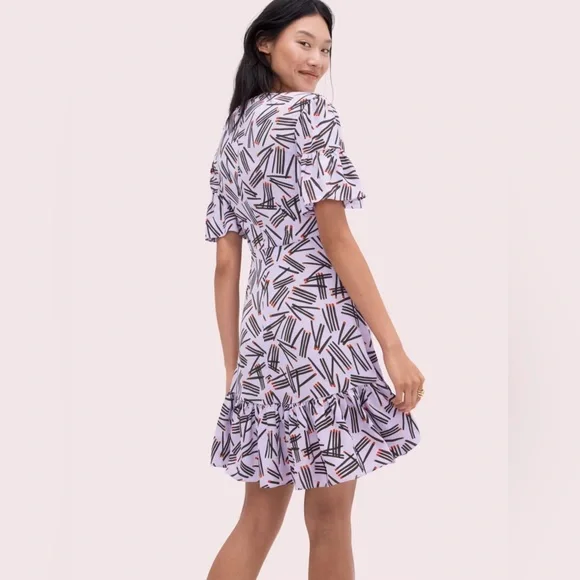 KATE SPADE Frozen Lilac Matches Dress - NJMUA391 - Sz 0 - Picture 2 of 15